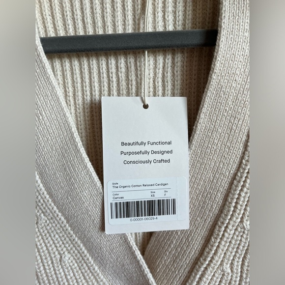 NWT - EVERLANE - The Organic Cotton Relaxed Cardigan - XS - Canvas - XS - Picture 5 of 11